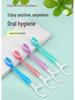 Mini Burst Portable No-Rinse 10-Pc Soft Bristle Travel Toothbrush Set