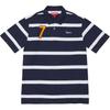 Cursive Polo Navy Stripe