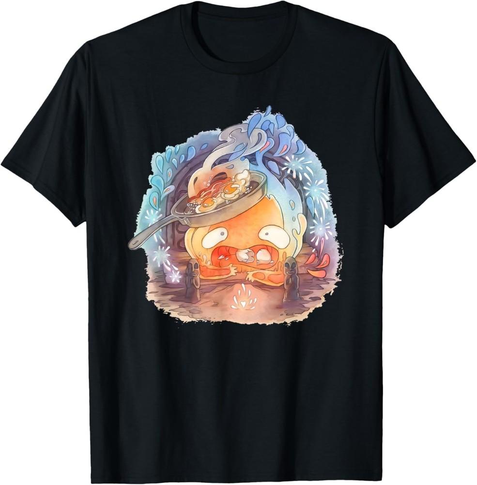 Футболка Кальцифера Демонический Огонь в стиле японского ретро-аниме L