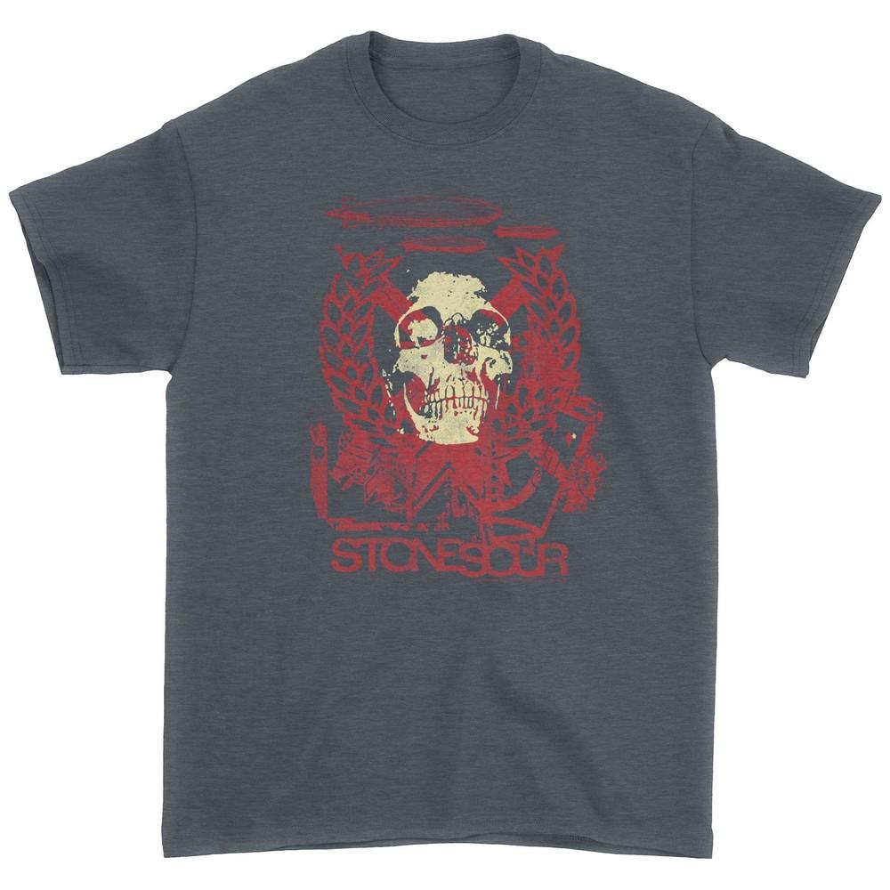 

Men s Stone Sour Yellow Skull T-shirt Grey L