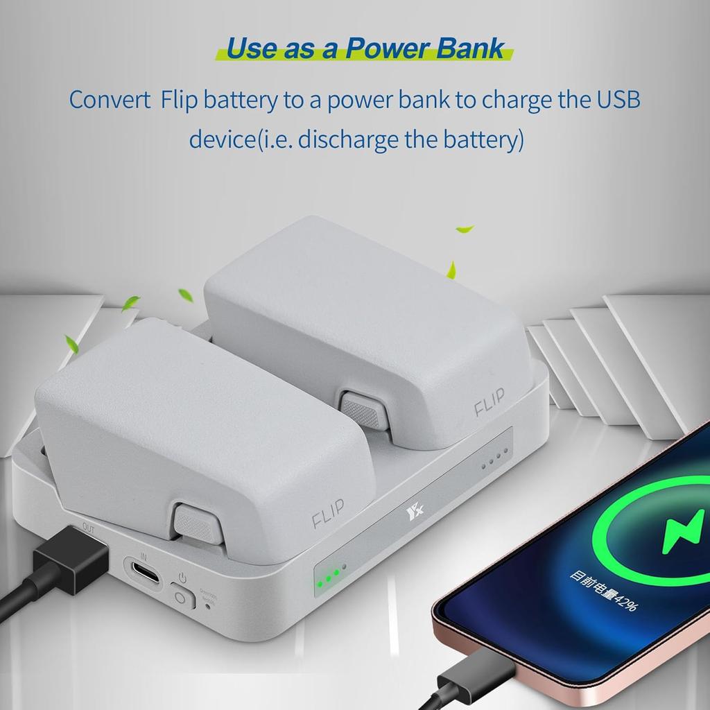 2-way Battery Charging Hub For DJI Flip Side By Side Fast Charger Butler Manager Power Bank For DJI Flip Drone Accessories