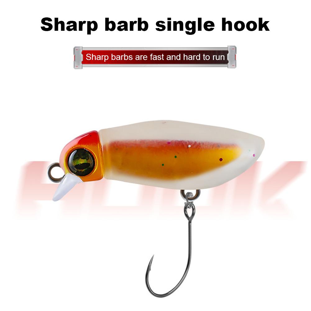 38mm 2.3g Mini Floating Trout Fishing Lure Soft Plastic Body Artificial Insect Bait for Freshwater and Saltwater Fishing