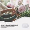 50 Pièces 5,6 cm Boules en Mousse Blanches Demi-Rondes Matériau de Loisirs Écologique pour la Fabrication d'Ornements de Noël Activités Préscolaires Floral