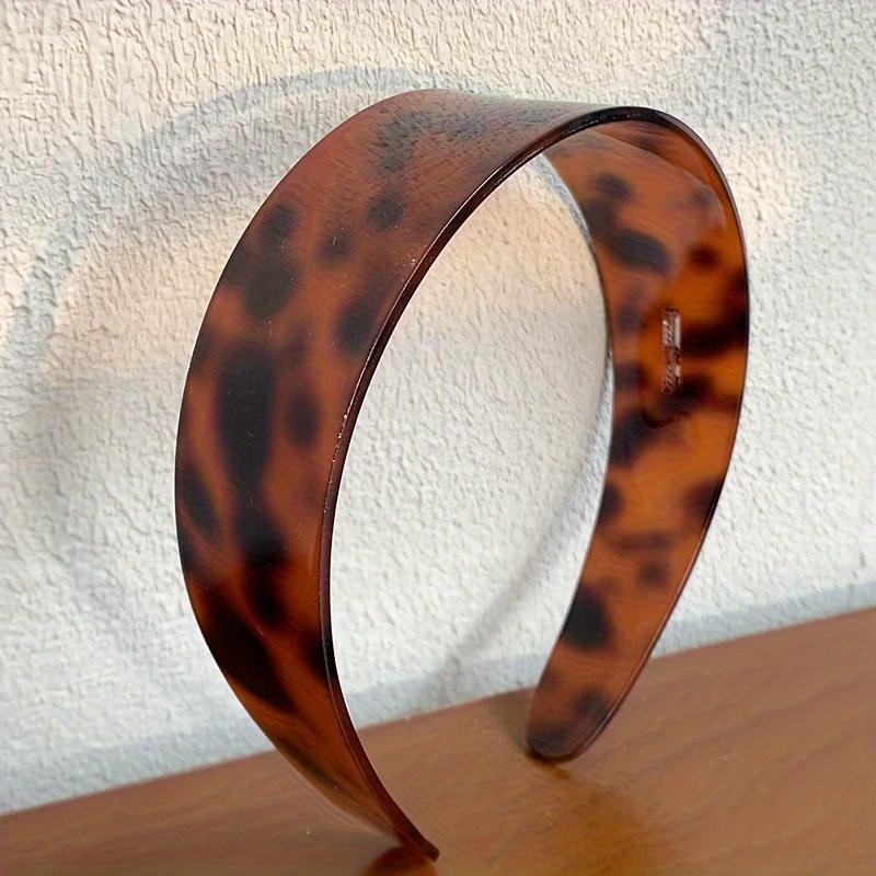 Europäisches und Amerikanisches Persönlichkeits-Schildpattmuster-Zähne Breiter Rand Stirnband Retro-Platte Anti-Rutsch-Stirnband Druck-Haarspange Gesichtswasch