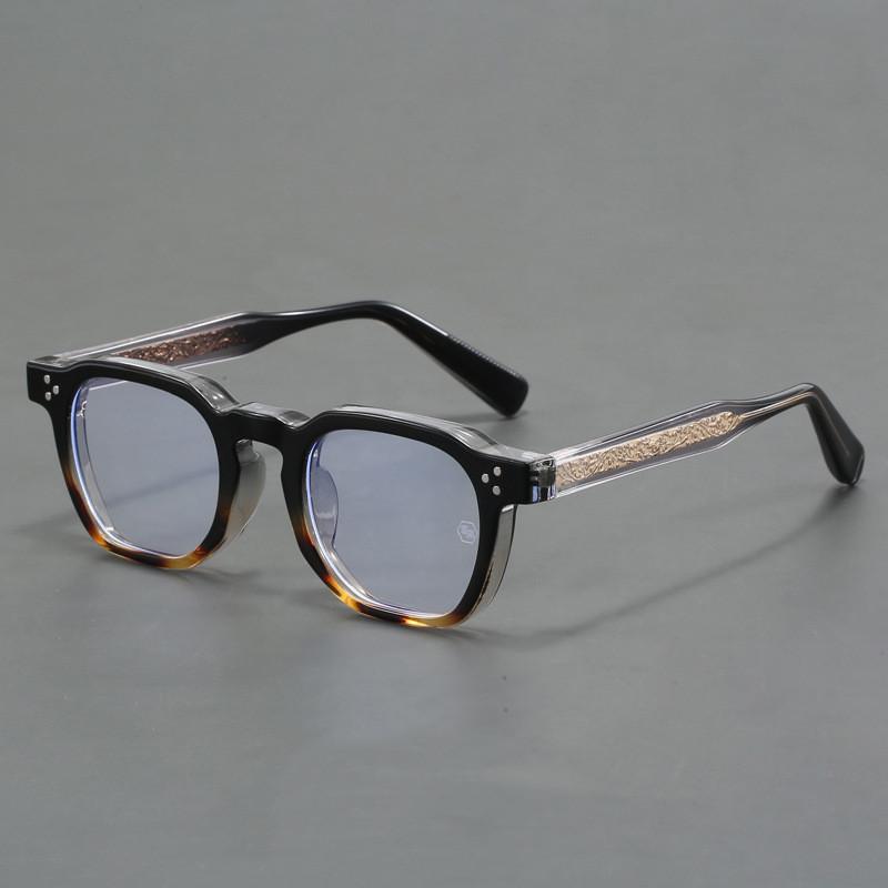 High-Quality Acetate Fiber Board Retro Small Frame Glasses For Men And Women Blue Light Blocking Photochromic Reading Glasses
