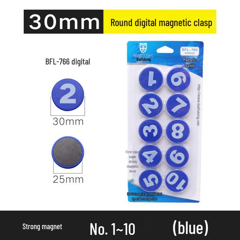 

Магнітні шпильки з номерами для білої дошки Funi CT-6625: Магніти середнього розміру 0-9 для офісу та навчання.