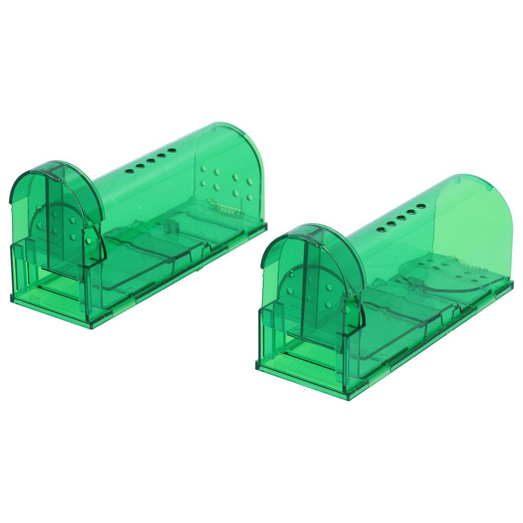 2Pcs Waterproof Mouse Trap Cage Automatic Plastic Mouse Catcher for Home Restaurant