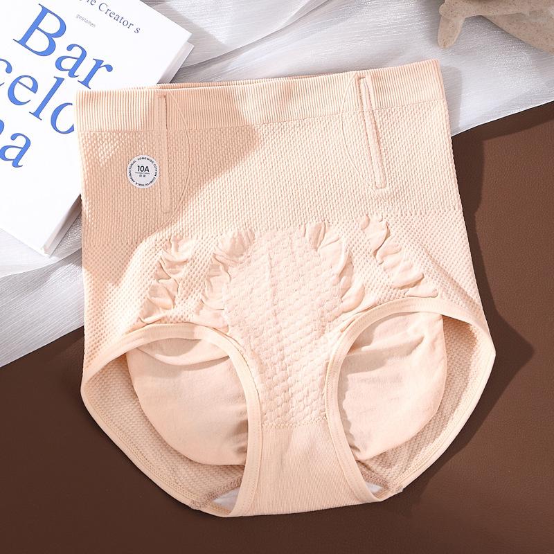 Ladies Spring and Autumn High Waist Belly Light Plastic High Waist Triangle Briefs