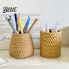 Pencil Organizer Faux Rattan Pen Holder Woven Style Makeup Brush Boho Container