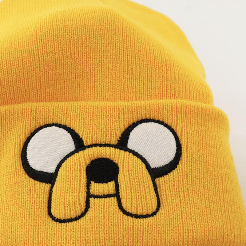 1Pcs Cute Puppy Pattern Embroidered Knitted Hat, Yellow Ear Protection Hat, Versatile Warm Hat For Autumn and Winter