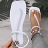 Fashion Fashion Women Square Toe Clip Toe Sandals Summer Soft Sole Comfort Non Slip Beach Sandels Bright Color Narrow Band Zapatos Mujer
