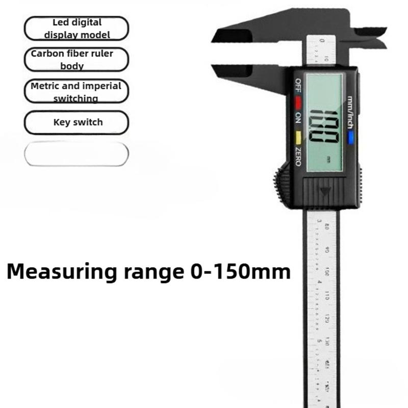 

High-precision Vernier Caliper Digital Display Calipers 0-150MM Multi-functional Jewelry Measuring Ruler Portable Gauging Tools