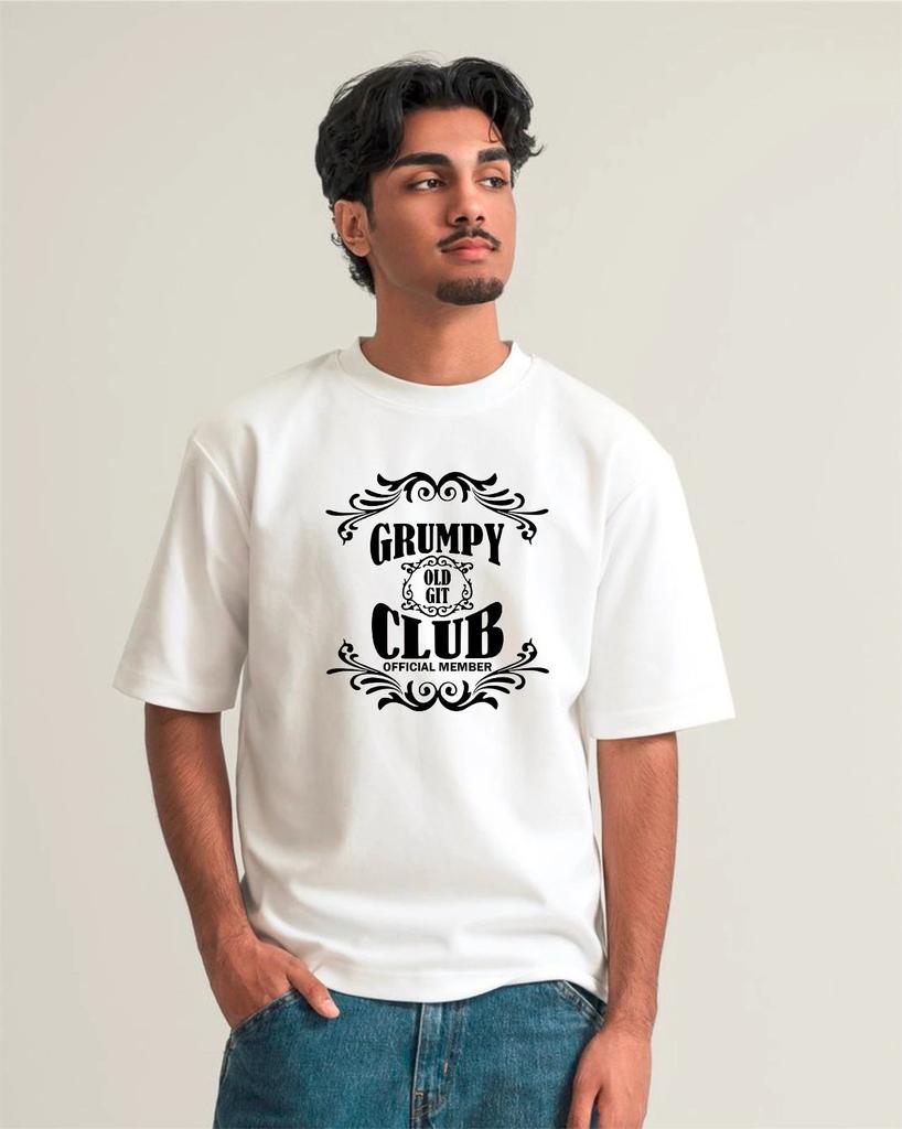 Funny Grumpy Old Gift Club Men's T-Shirt, Grumpy Birthday Novelty Slogan Tee