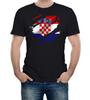 Torn Croatia Flag Men's T-Shirt Croatian Dubrovnik Zagreb CountryWorld Cup
