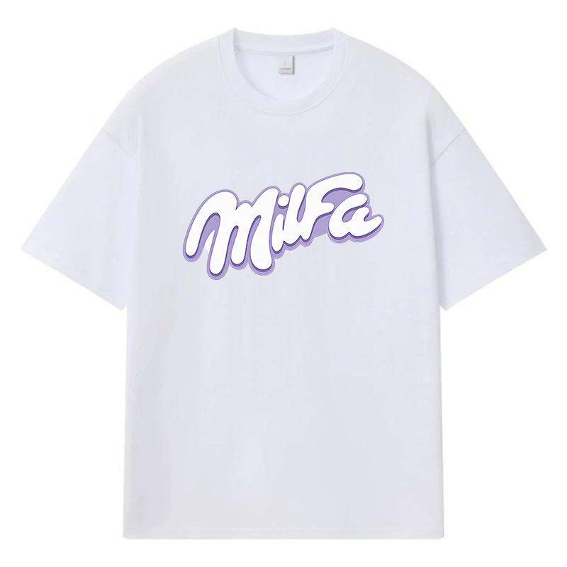 2026 Milfa Printed Graphic Streetwear Y2k Harajuku Men Women Clothes 100% Cotton T Shirt Casual Oversized Summer Men T-shirt