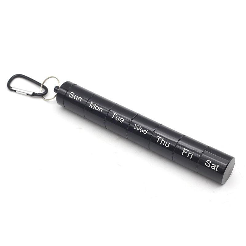 Outdoor Waterproof Metal Medicine Box - Detachable, 7-Day Convenient Aluminum Alloy Container 18.5*2*2 cm