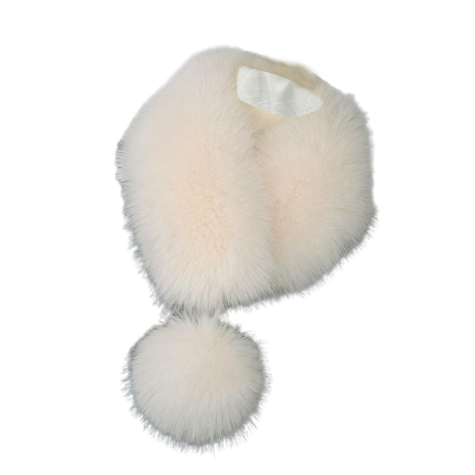 

Теплый шарф из искусственного меха для зимы, декоративный гейтор для шеи, шаль из искусственного меха, взрослая, подростковая, теплая шейная повязка, зимний толстый шарф 2