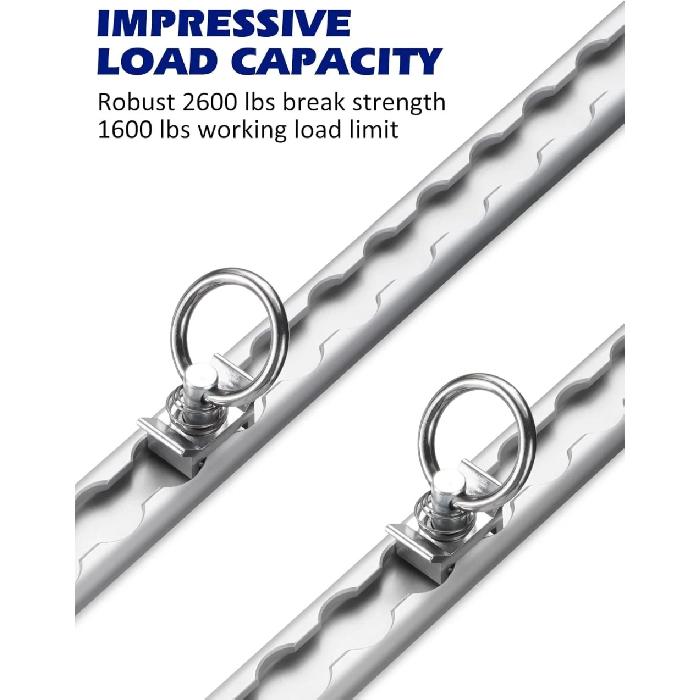 For Enclosed Trailer Cargo Fixing Trarvel Transfer 19.7 Inch Aluminum L Track Tie-Down System Aluminum Delivery Tie-Down Rail