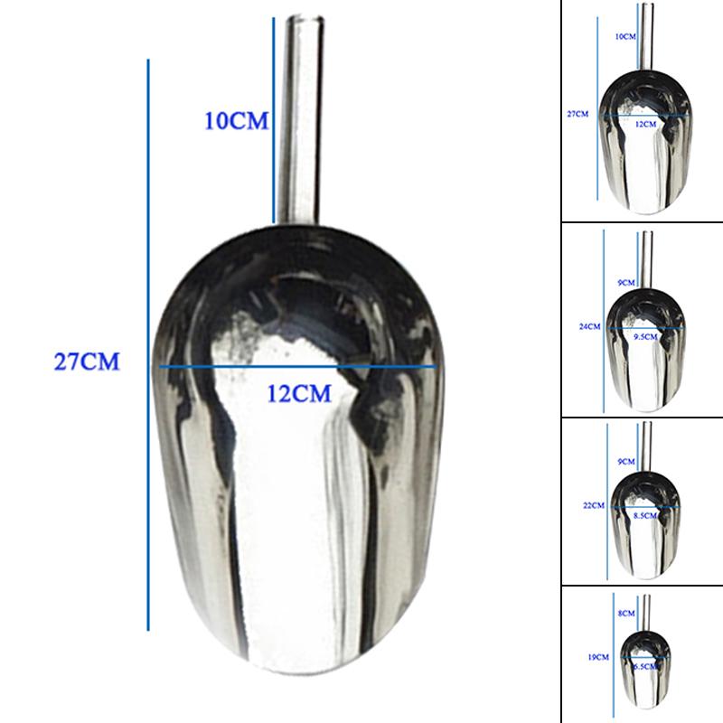 Paletta per ghiaccio in acciaio inox, multiuso, in metallo, per cucina, bar, feste, matrimoni, buffet, lavabile in lavastoviglie, facile da pulire