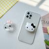 Mobile Phone Airbag Holder, Transparent Cat Bow, Black Pink Paste Type, Retractable Back Sticker, Desktop Watching Dramas