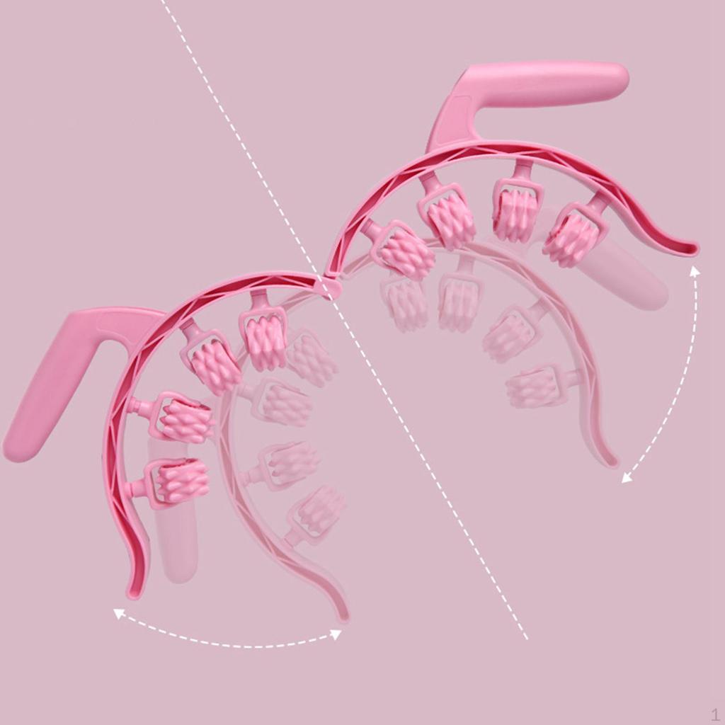 8 Wheel Roller Fascia Massage Tool 360° Deep Tissue Leg Clamp Handheld for