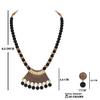 Jewellery for Less Stylish Gold Plated Antique Semi-Circle Pendant Beaded Tribal Necklace
