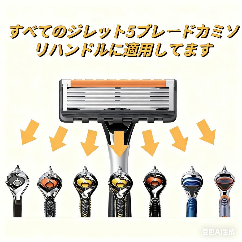 Gillette Compatible Razor Replacement for Fusion Compatible Blades, 12-Pack, 5-Blade, Lubricated, Men's Shaving, (12)