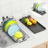 Dish Drainer Over the Sliding Dish for the for Single Adjustable Dish Drainer Dish Drainer with Counter Extendable Size Adjustment Sink, 3-way