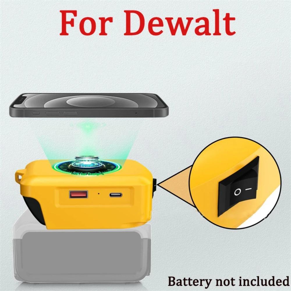 

Беспроводное USB-зарядное устройство 18 В, беспроводной источник питания для литиевых аккумуляторов Makita/Dewalt/Milwaukee For Dewalt