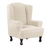 Wing Chair Slipcover Stoelhoezen voor Wingback Stoelhoezen Slipcovers 1 Stuk Stretch Sofahoes Meubelbeschermer Spandex Jacquard Geruit Patroon