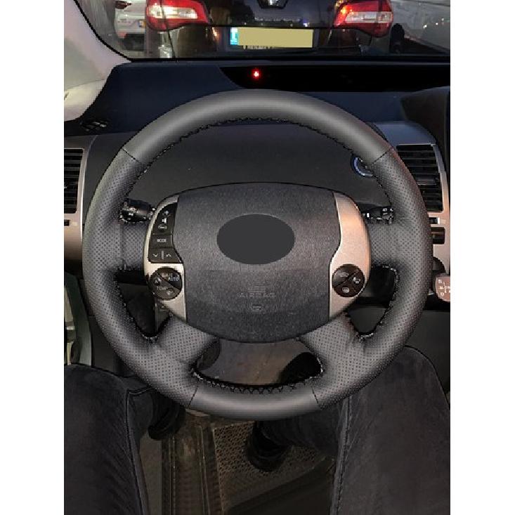Hand-stitched Splice Leather Steering Wheel Cover For Toyota Prius 20 XW20 04-09