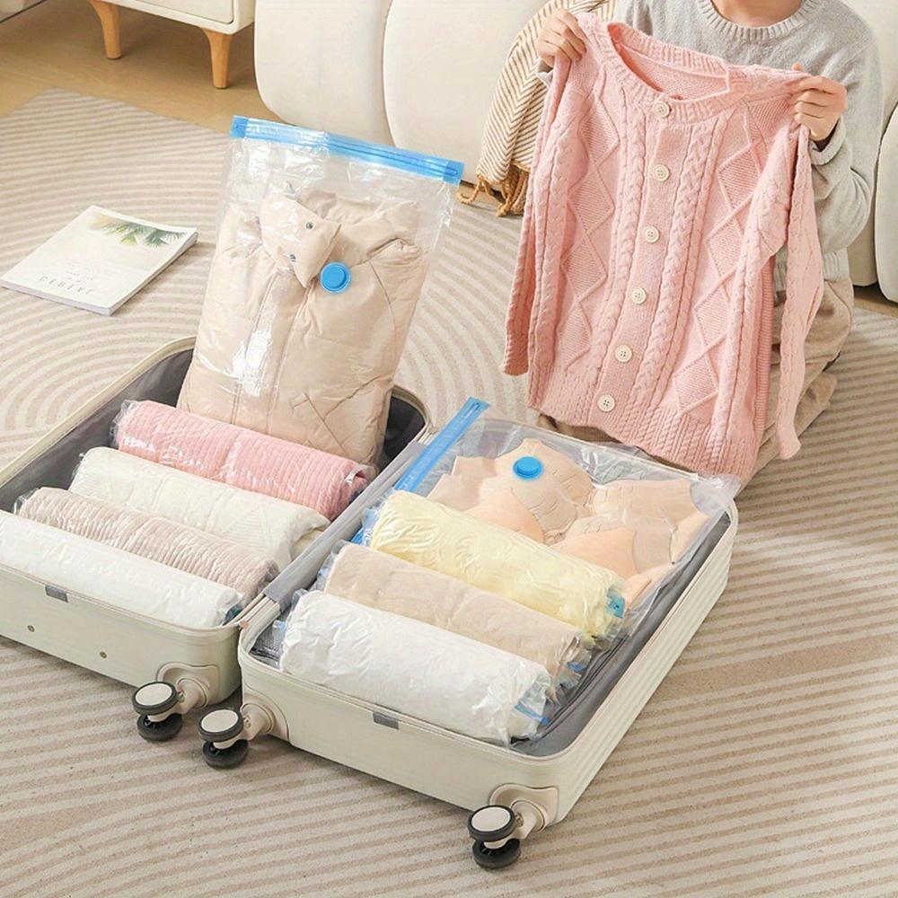 Electric Pump Vacuum Compression Storage Bags - Space-Saving Travel Storage for Luggage, Clothes, Bedding, Pillows, Quilts, and Blankets