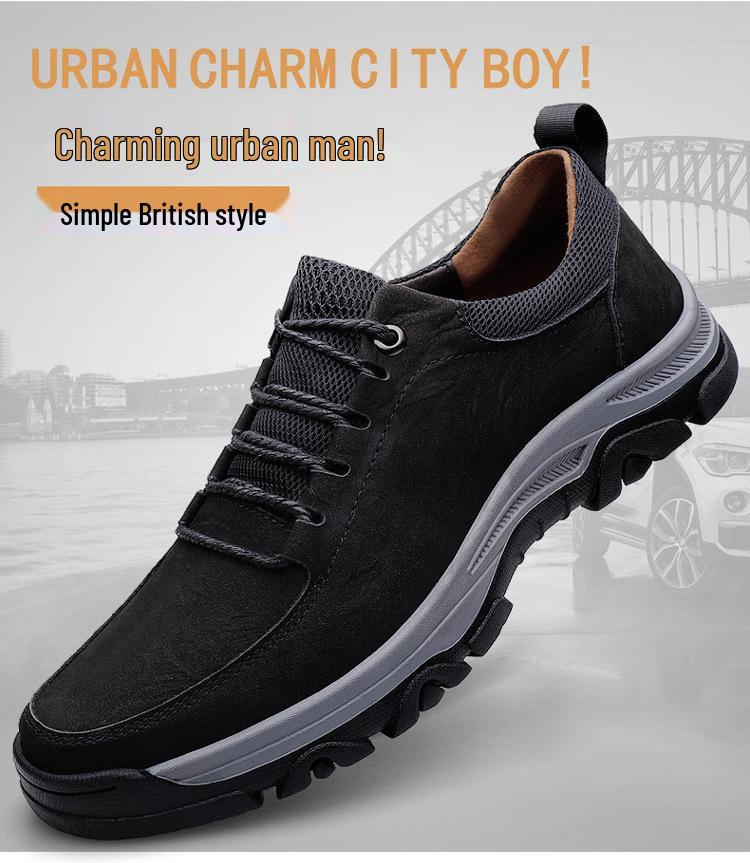 Men's Genuine Leather Low-Top Hiking & Mountaineering Shoes