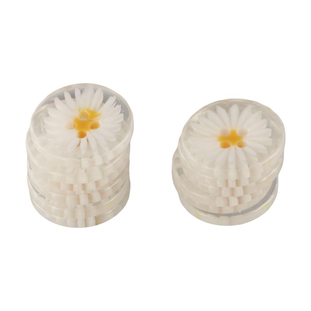 50PCS 2 Holes Daisy Buttons Round Sewing Button Sweater Clothing Button  Clothing Sewing
