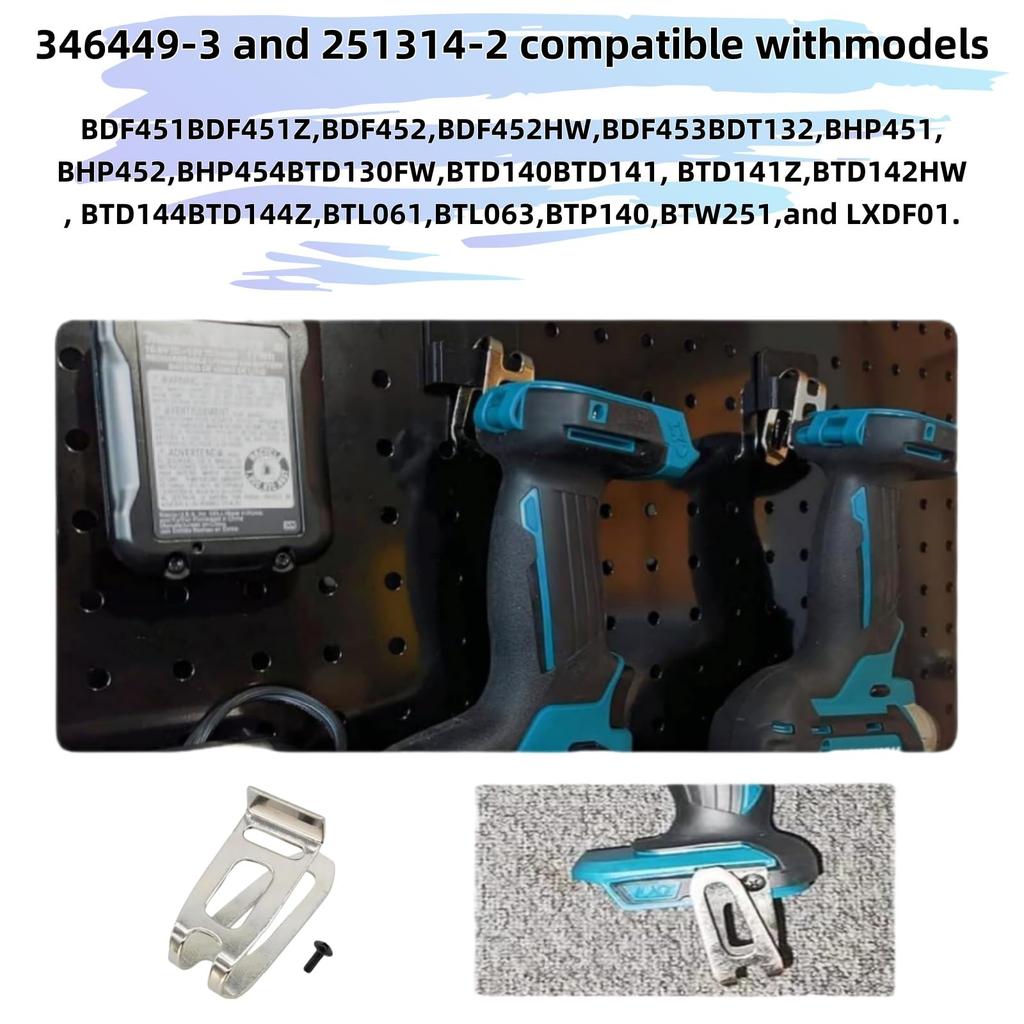 Belt Clip Hook for Makita 18V Cordless Drills Impact Driver Bit Holder Hooks Clip Electric Dril Power Tools Accessories