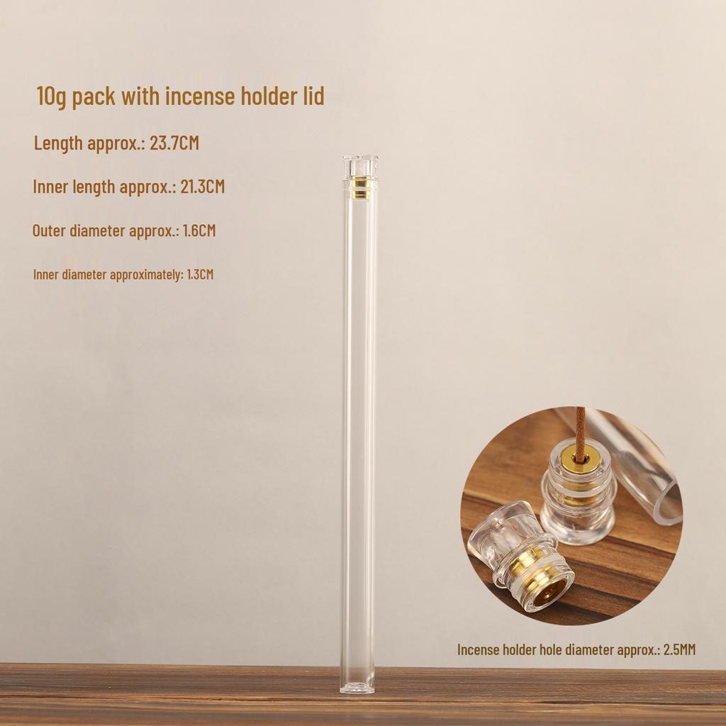 Acrylic Incense Holder: Transparent 5g Long Stick Storage Tube for Agarwood Incense