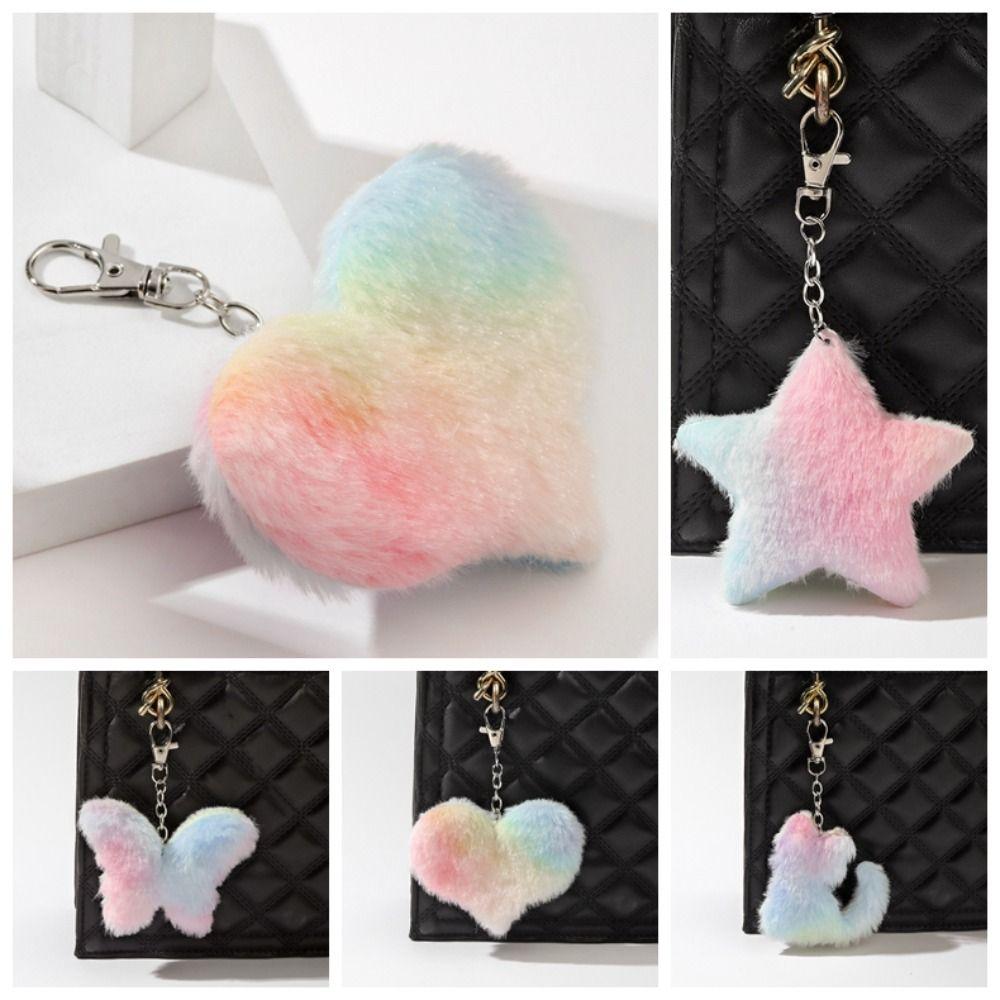 

Butterfly Love Plush Keyring Peach Heart Backpack Charm Plush Toy Plush Keyring Room Decoration butterfly