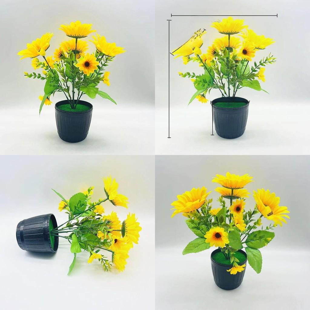 Simulated Sunflower Artificial Artificial Flower Potted Interior Decoration