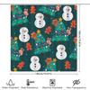 Xmas Shower Curtain Waterproof Fabric Christmas Tree Cartoon Santa Claus Snowman Bunny Rabbit Cute Print Bathroom Decor