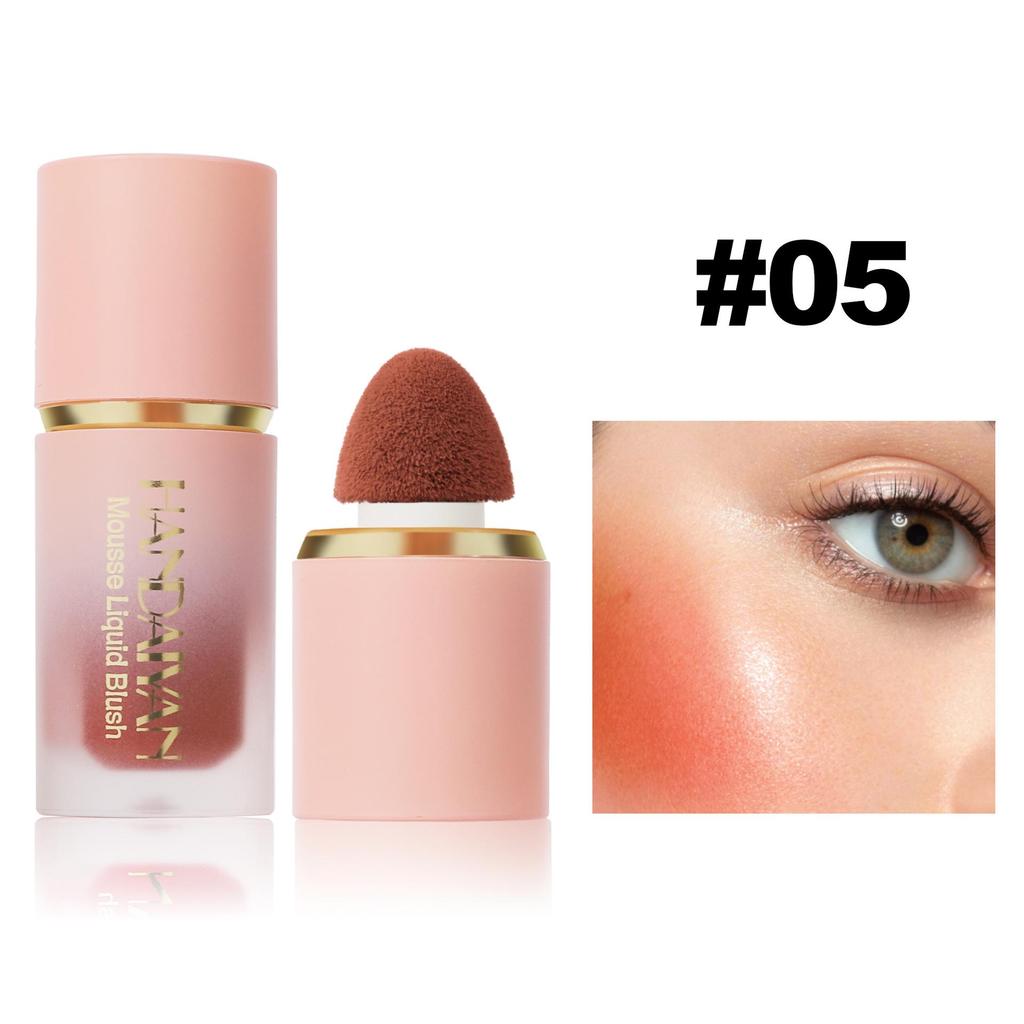 6 Color Liquid Blush Face Contouring Matte Blush Multifunctional Easy Color Blush Silky Texture Delicate Long Lasting Rouge Blush Lipstick Face Makeup