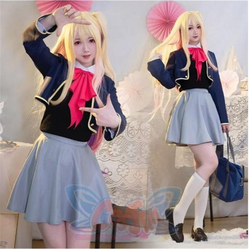Anime Oshi No Ko Ruby Hoshino Kana Arima Cosplay Costume Blue School Uniform Event Carnival Suit Full Set Ruby Cosplay