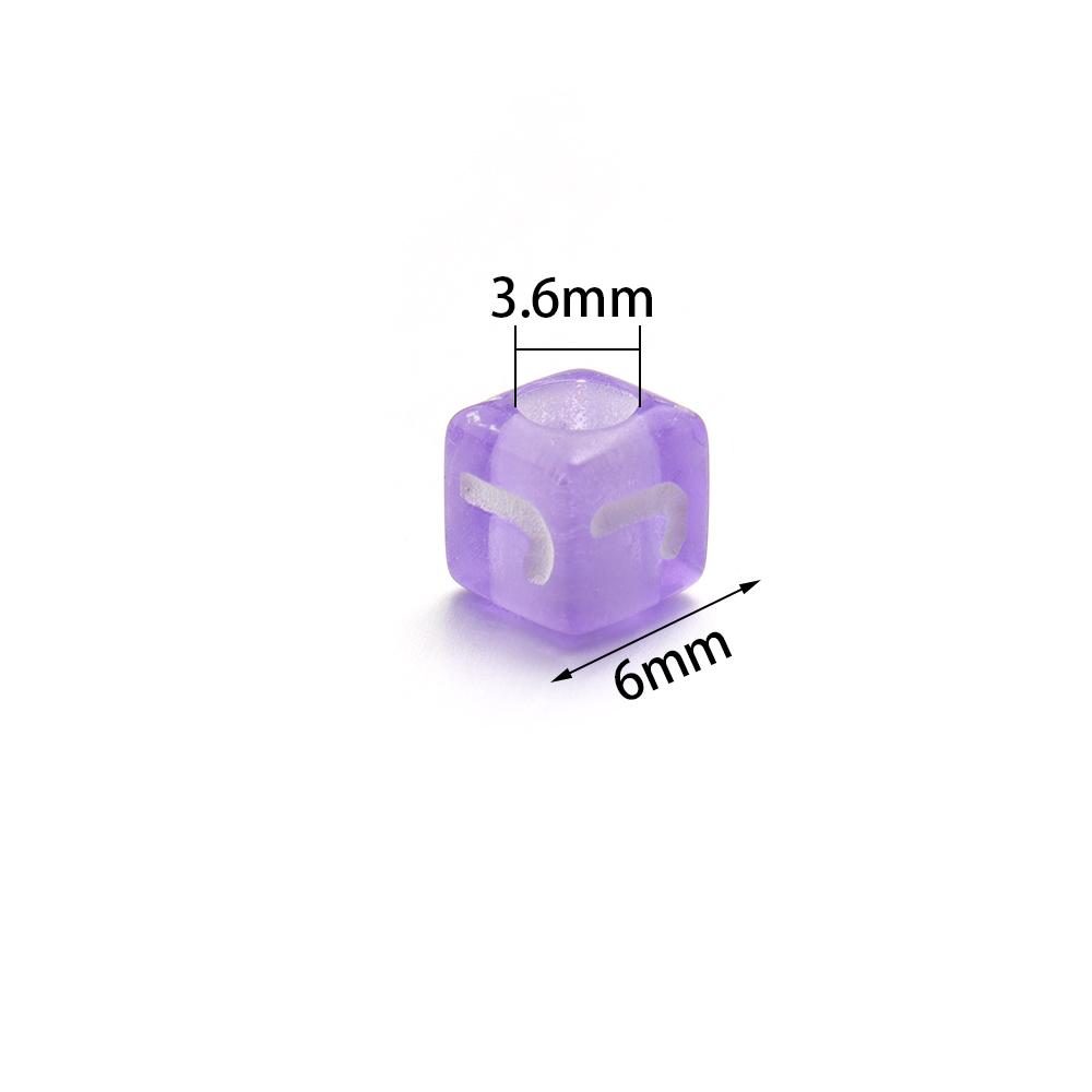 100pcs Square Acrylic Letter Beads Mixed Alphabet Loose Spacer Beads For Jewelry Making DIY Charms Necklace Bracelet Accessories