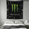 Monster Energy Wall Tapestry Aesthetic Wall Hanging Printed Fabric Blanket Decorative Tapestries for Bedroom Living Room Home Decor