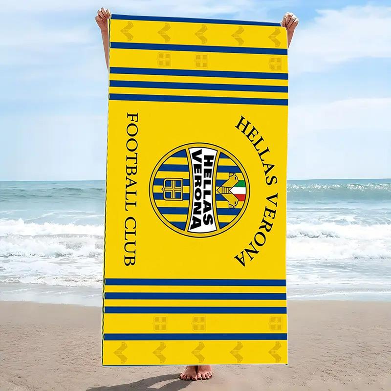 Hellas Verona Fc Print Beach Towel, Large Soft Quick Dry Towel for Beach Camping Swimming