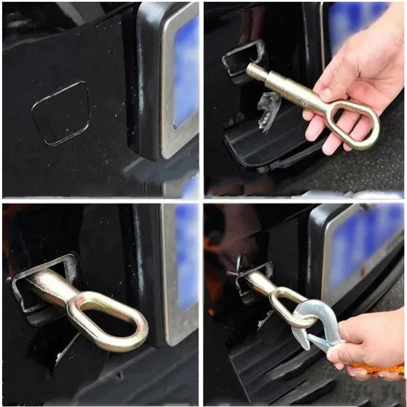 Universal Trailer Rope Car Motorcycle Trucks Nylon Super-powerful Towing Pull Rope Strap Hooks Outdoor Emergency Car Accessories