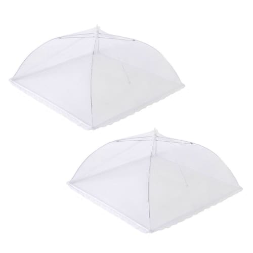 YANYULI Dining Table Cover, Mosquito Net, Hood Cover, 32*32cm, Set of 2, Mesh Hood Cover, Dustproof, Foldable, Easy To Store, Breathable, with Drawstr