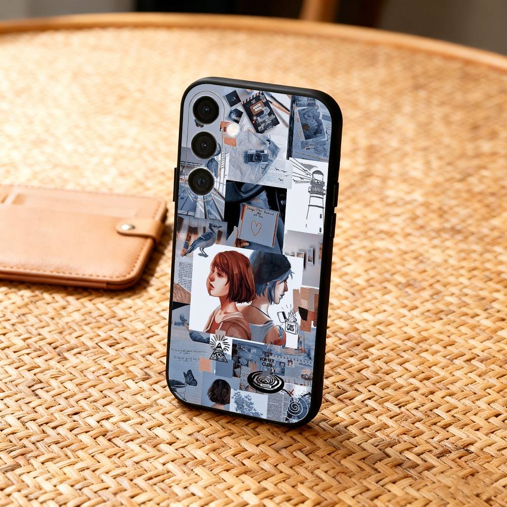 B-Blue-Game L-Life Is Strange Phone Case For Samsung A73,A21s,A22,A31,A32,A52,A53,A71,A80,Soft Black Shell