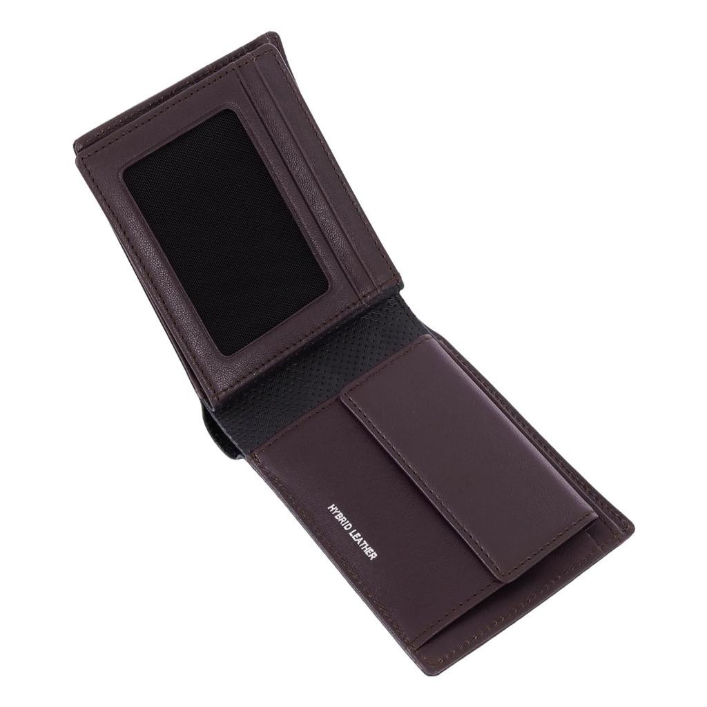 Neu Interesse Bifold Wallet, Wickeln 3172, with Bill Compartment, Cowhide and Sheepskin Leather, Men's [06] Black X Green