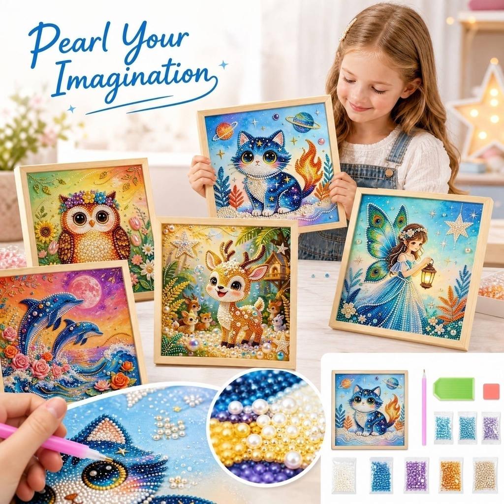 2020 Inch Framed Painting DIY Partial Bead Sticker Set with Wooden