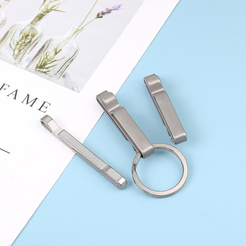 Hiking Titanium Alloy Buckle Ribbon Ending Buckles Belt Clip Quick Draw Keychain Hanging Buckles Key Ring